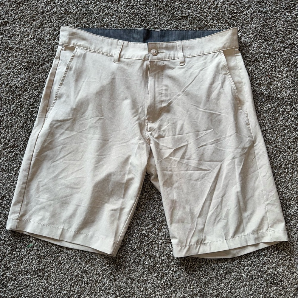 Ron Jon Men's Cream Flat Front Shorts